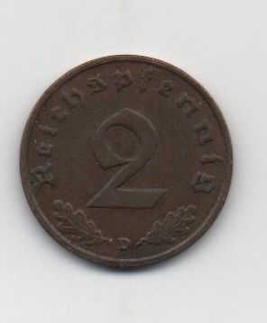 ALEMANIA REICH DEL AÑO 1937 DE 1 REICHSPFENNIG LETRA D